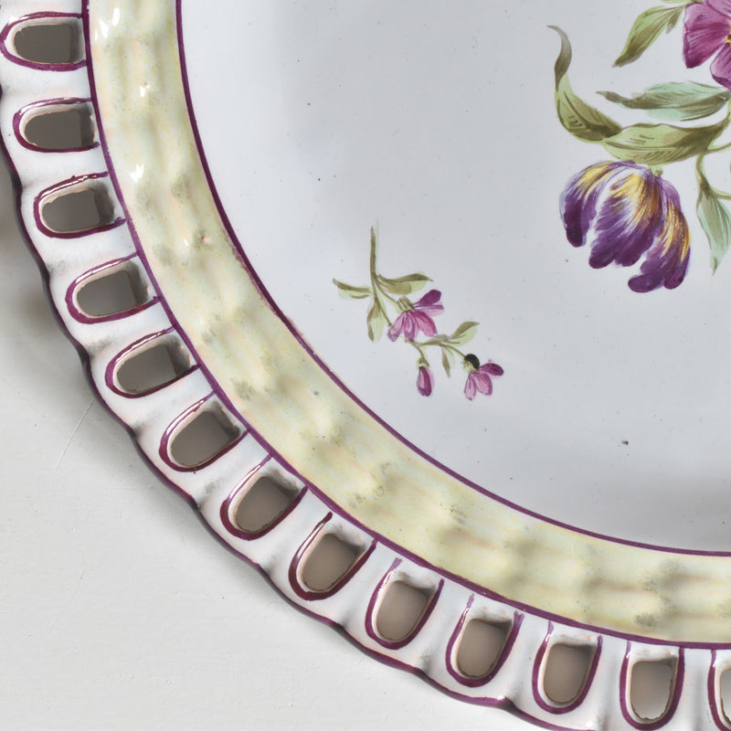 アンティークデザートプレート パニエレリーフ A