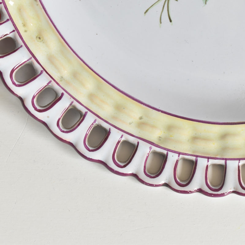 アンティークデザートプレート パニエレリーフ B