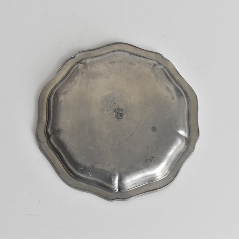 Vintage Pewter Bottle Coaster J.H A