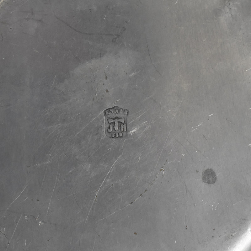 Vintage Pewter Bottle Coaster J.H A