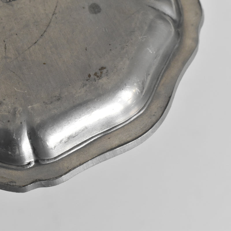 Vintage Pewter Bottle Coaster J.H A