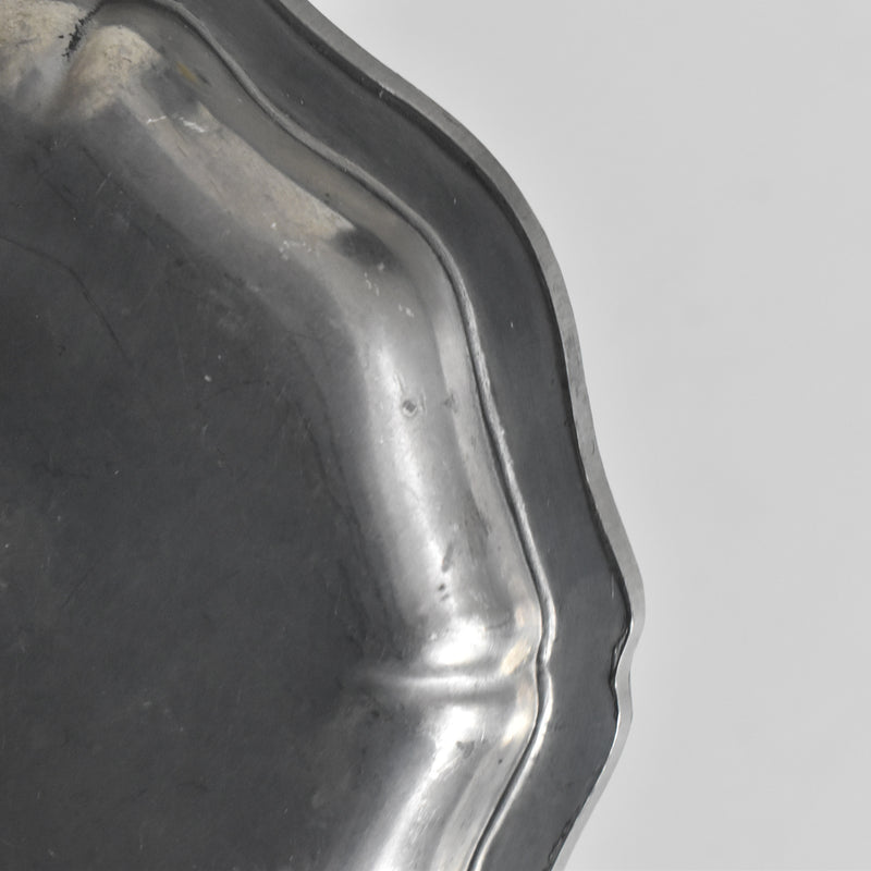Vintage Pewter Bottle Coaster J.H A