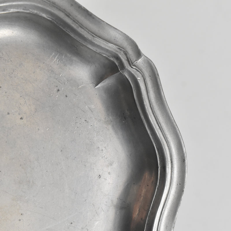 Vintage Pewter Bottle Coaster J.H A