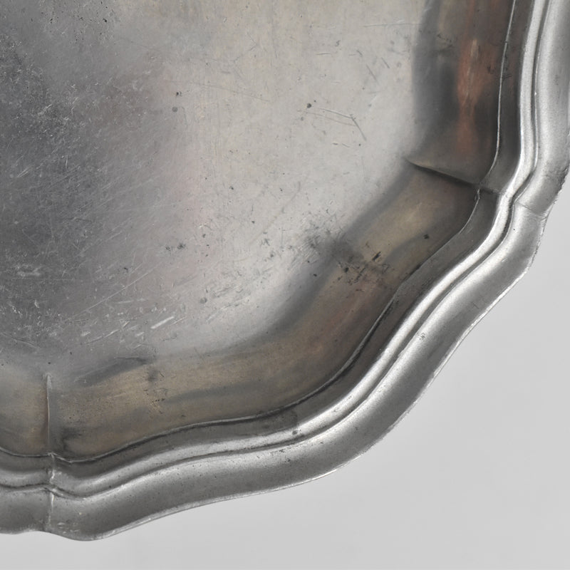 Vintage Pewter Bottle Coaster J.H A