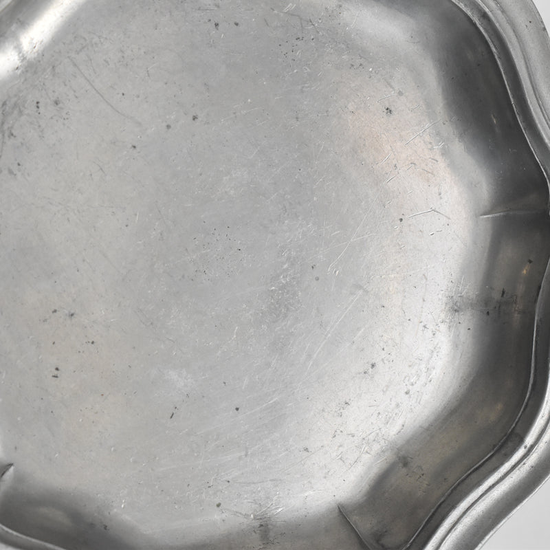 Vintage Pewter Bottle Coaster J.H A