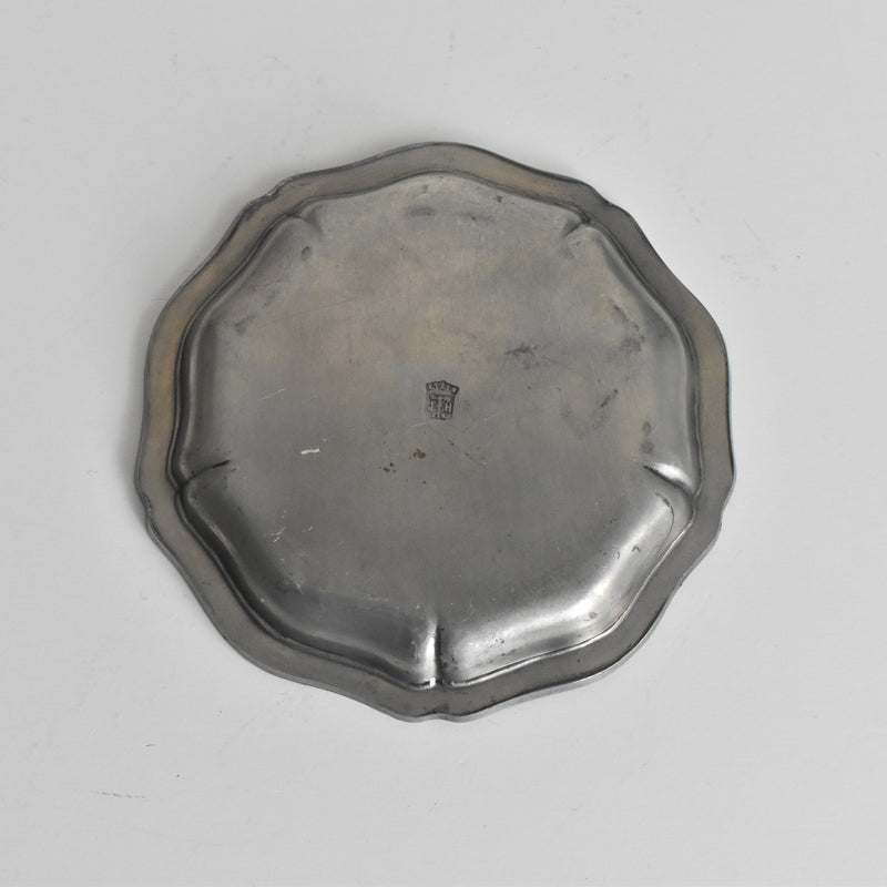 Vintage Pewter Bottle Coaster J.H B