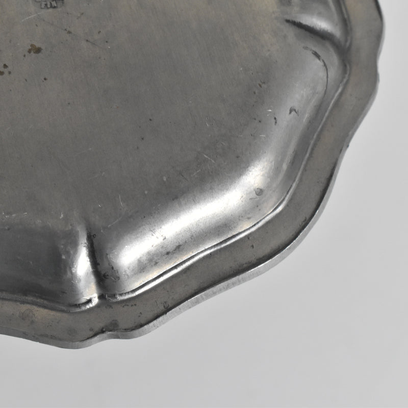 Vintage Pewter Bottle Coaster J.H B