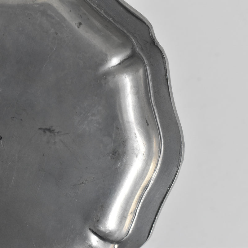 Vintage Pewter Bottle Coaster J.H B