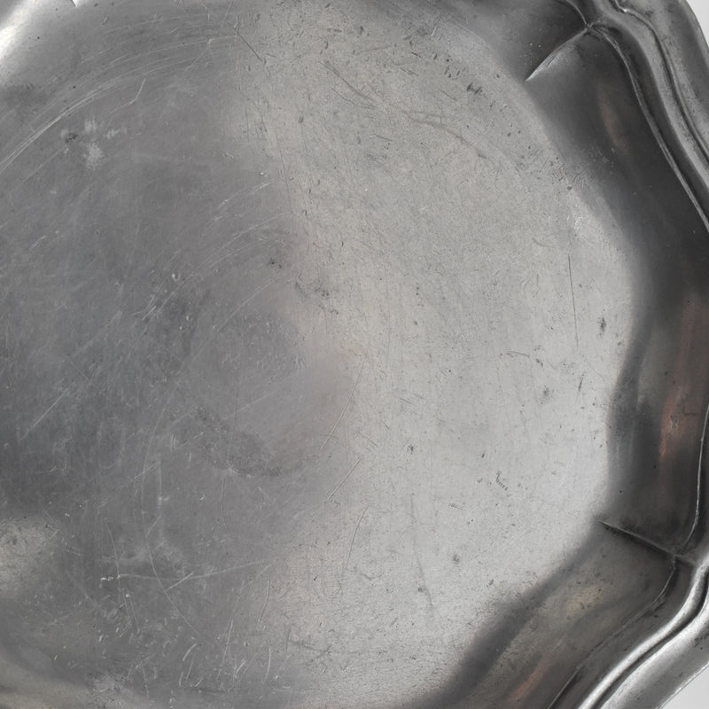 Vintage Pewter Bottle Coaster J.H B