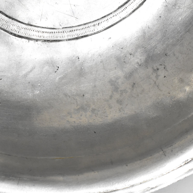 Antique Pewter Deep Plate