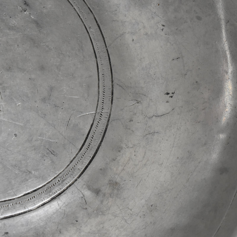 Antique Pewter Deep Plate