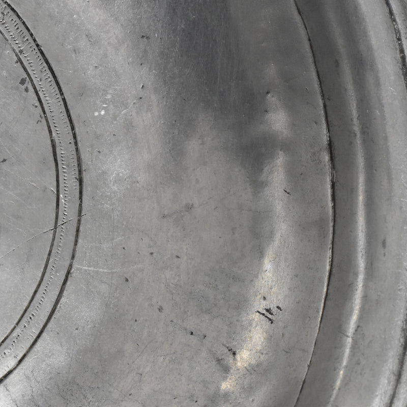 Antique Pewter Deep Plate