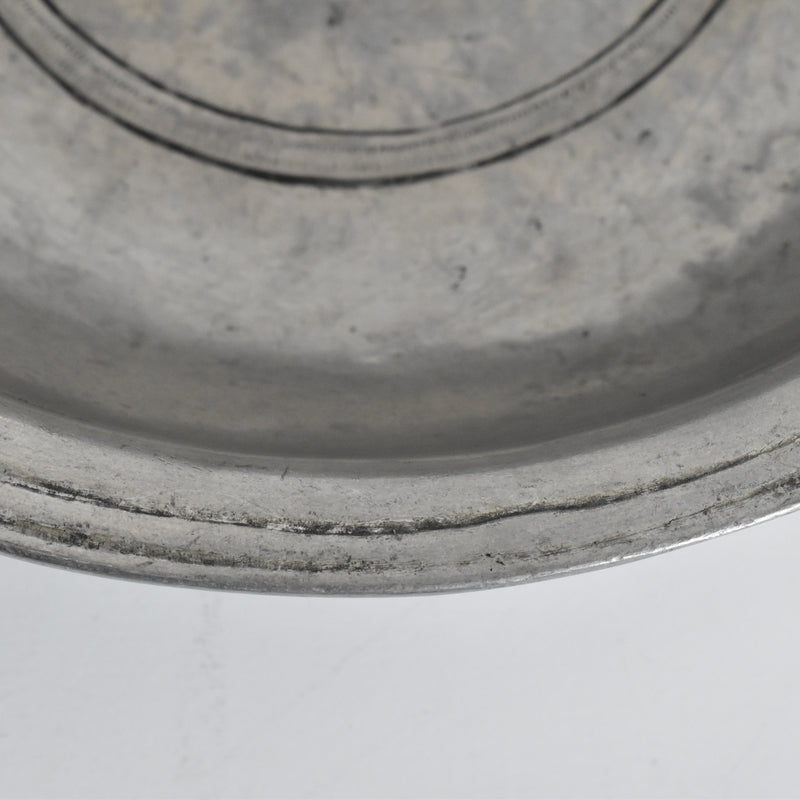 Antique Pewter Deep Plate