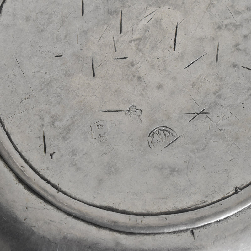 Antique Pewter Deep Plate