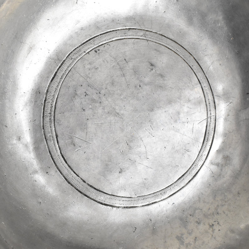 Antique Pewter Deep Plate