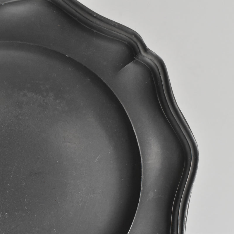 Vintage Pewter Fluted Plate