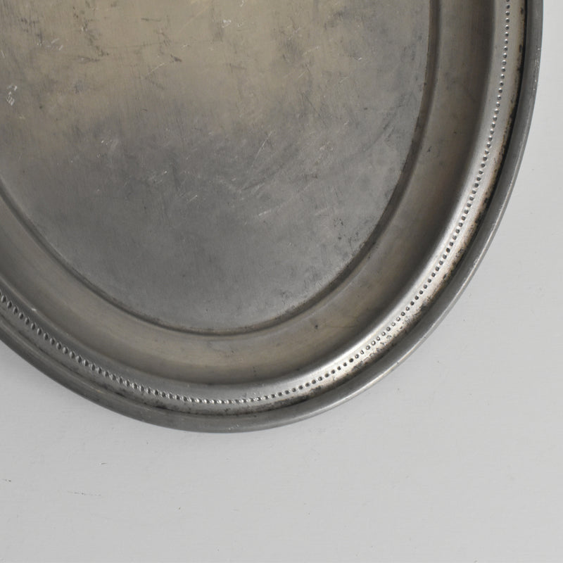 Vintage Pewter Oval Plate