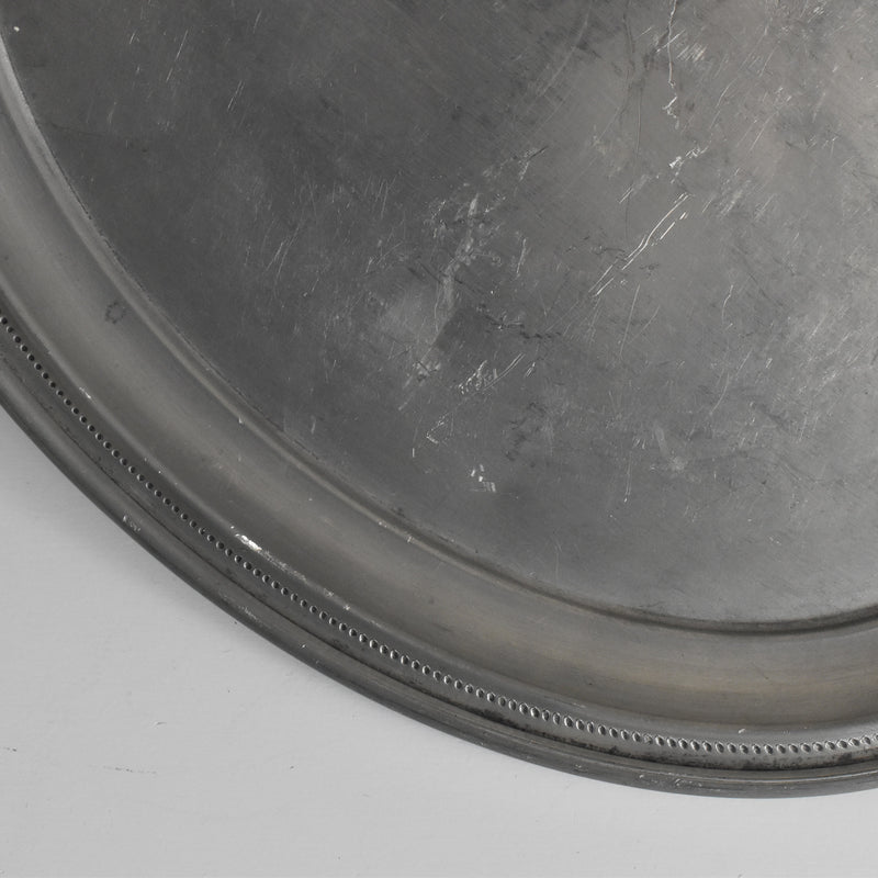 Vintage Pewter Oval Plate