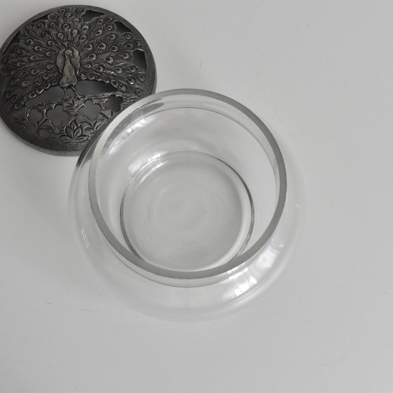 ヴィンテージピューター ポプリ 孔雀