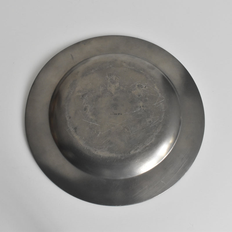 Vintage Pewter Plate