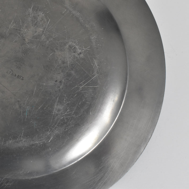 Vintage Pewter Plate