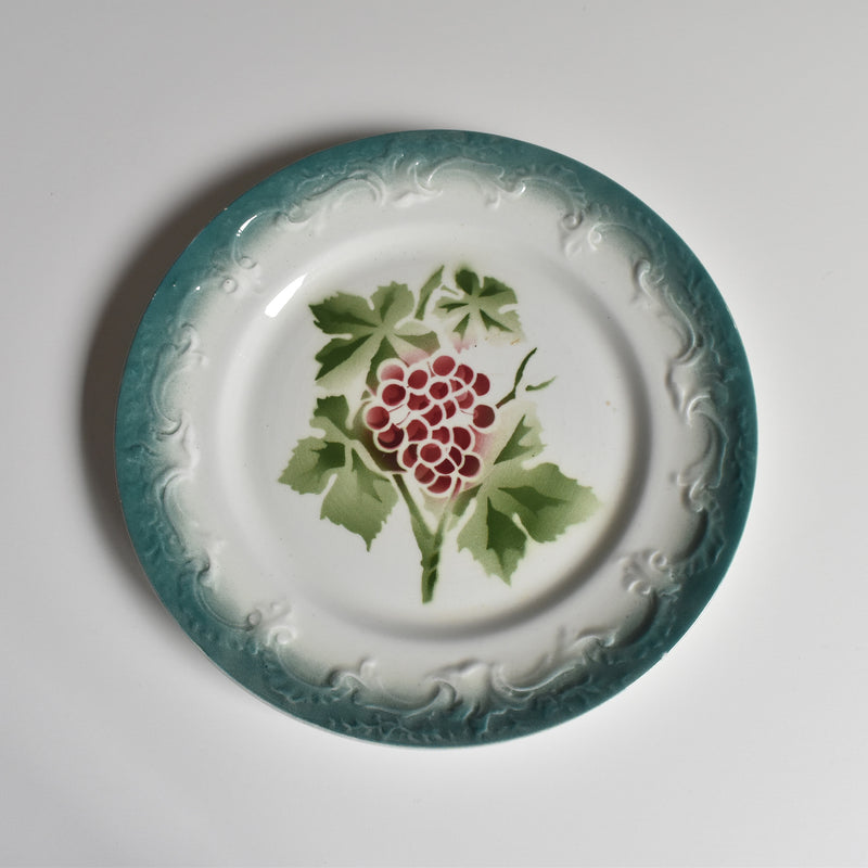 Antique Plate: Pécsenne, Raisins B