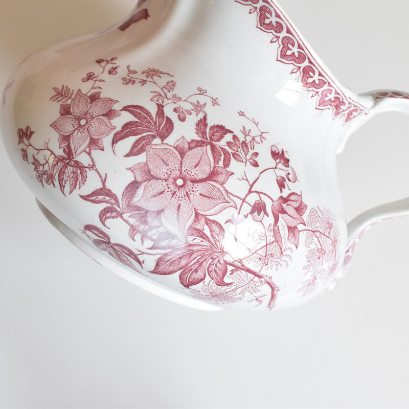 Antique Creil et Montereau Pitcher - Bouquets