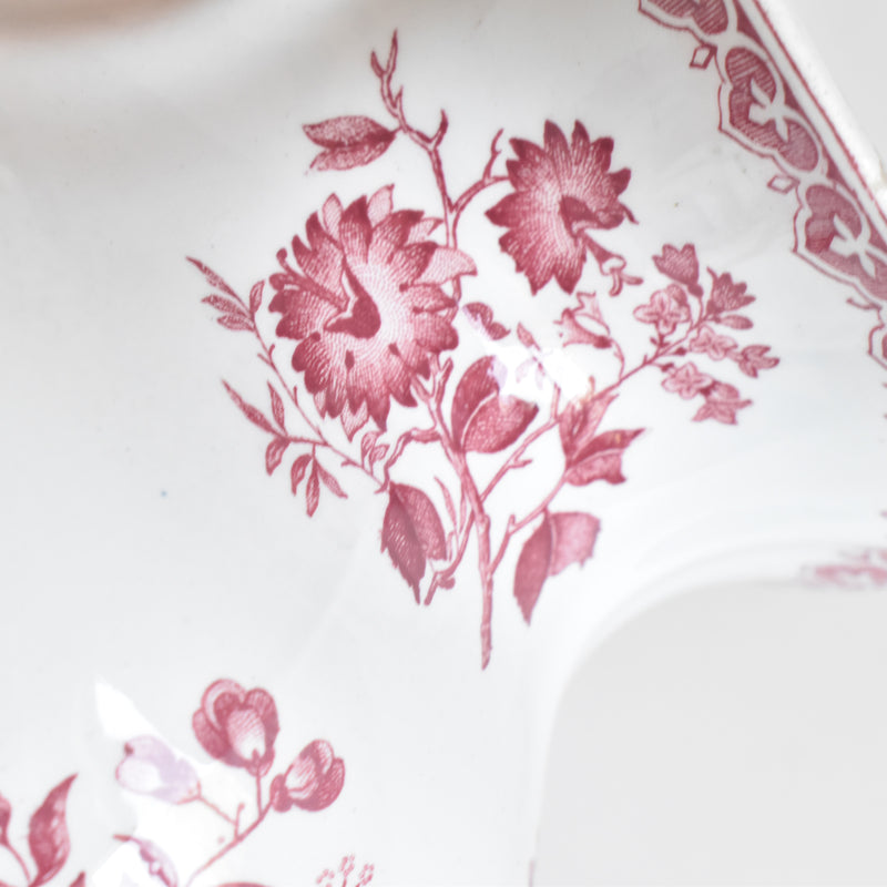 Antique Creil et Montereau Pitcher - Bouquets