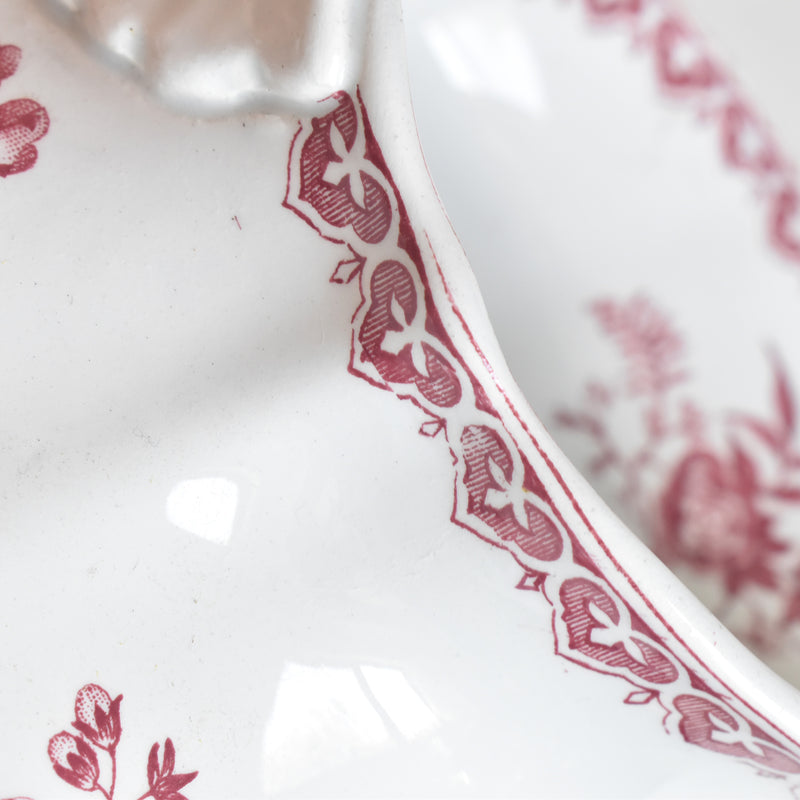 Antique Creil et Montereau Pitcher - Bouquets