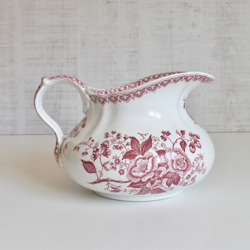 Antique Creil et Montereau Pitcher - Bouquets