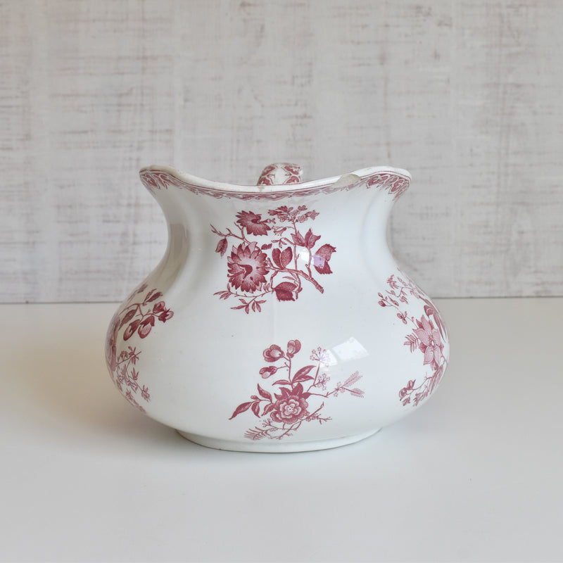 Antique Creil et Montereau Pitcher - Bouquets