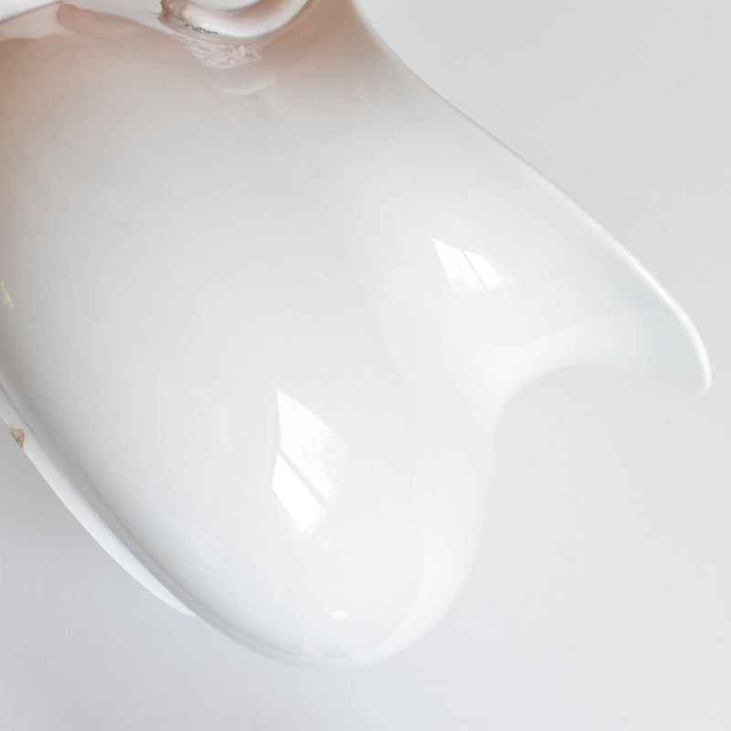 Antique Digoin & Sarreguemines White Pitcher