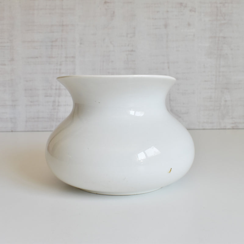 Antique Digoin & Sarreguemines White Pitcher