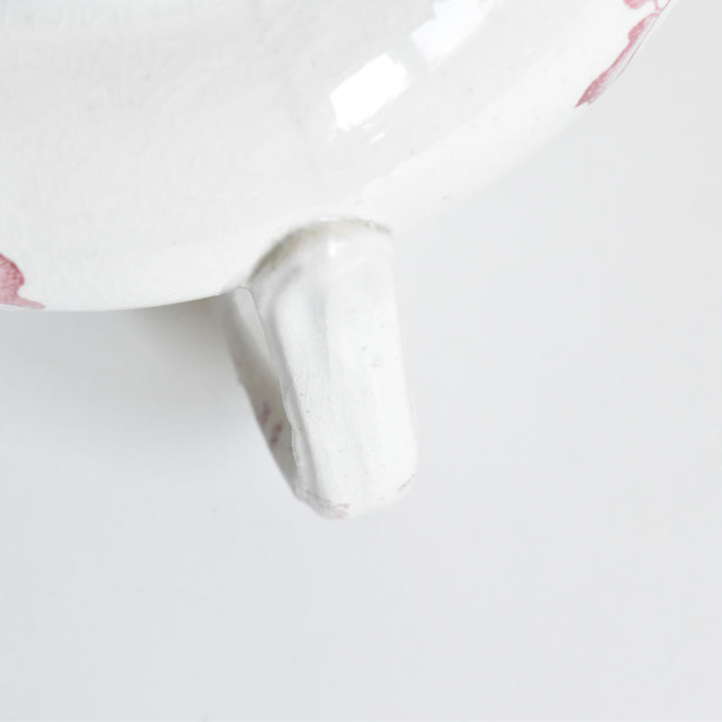 Antique pitcher FAÏENCERIE LYONNAISE Rose de Noël