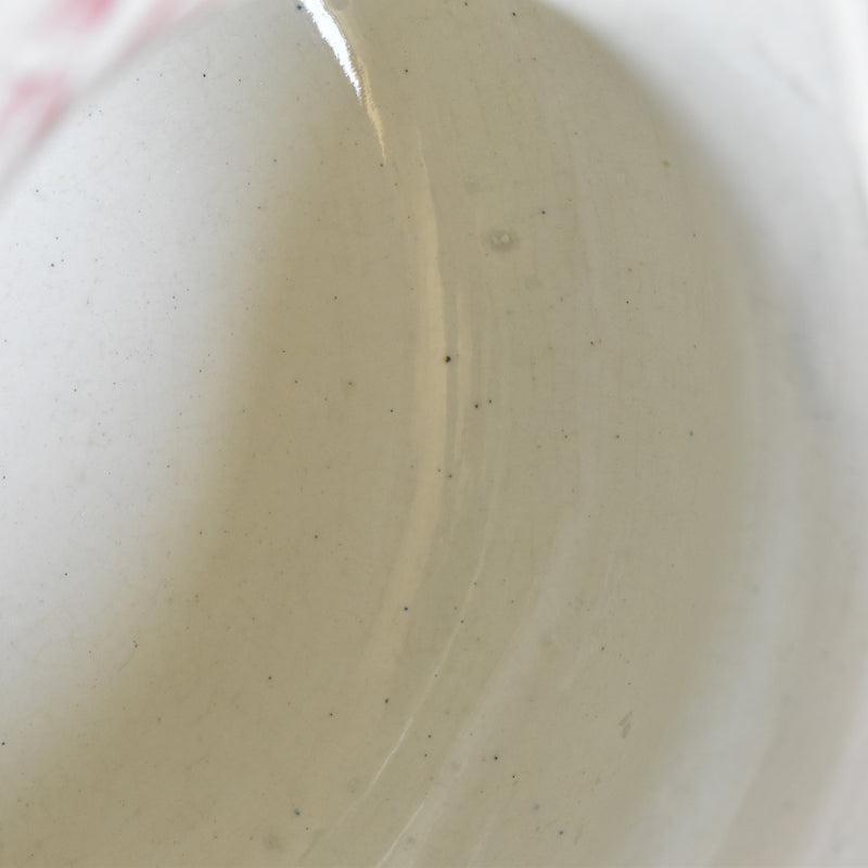 Antique pitcher FAÏENCERIE LYONNAISE Rose de Noël