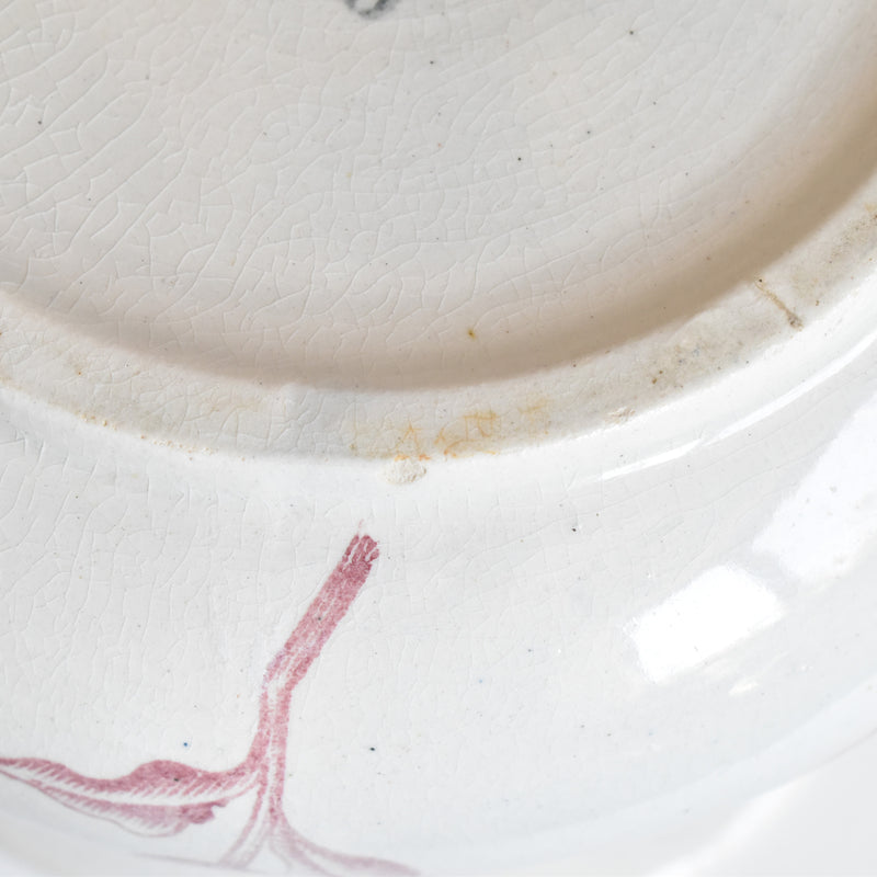 Antique pitcher FAÏENCERIE LYONNAISE Rose de Noël