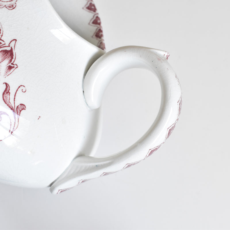 Antique Pitcher Red Flower