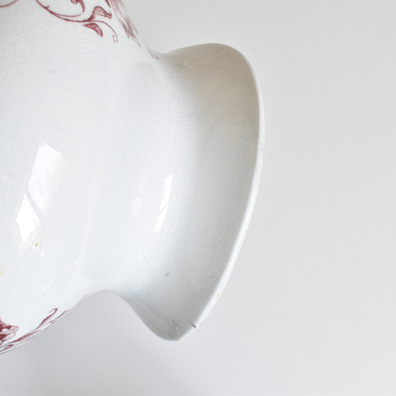 Antique Pitcher Red Flower