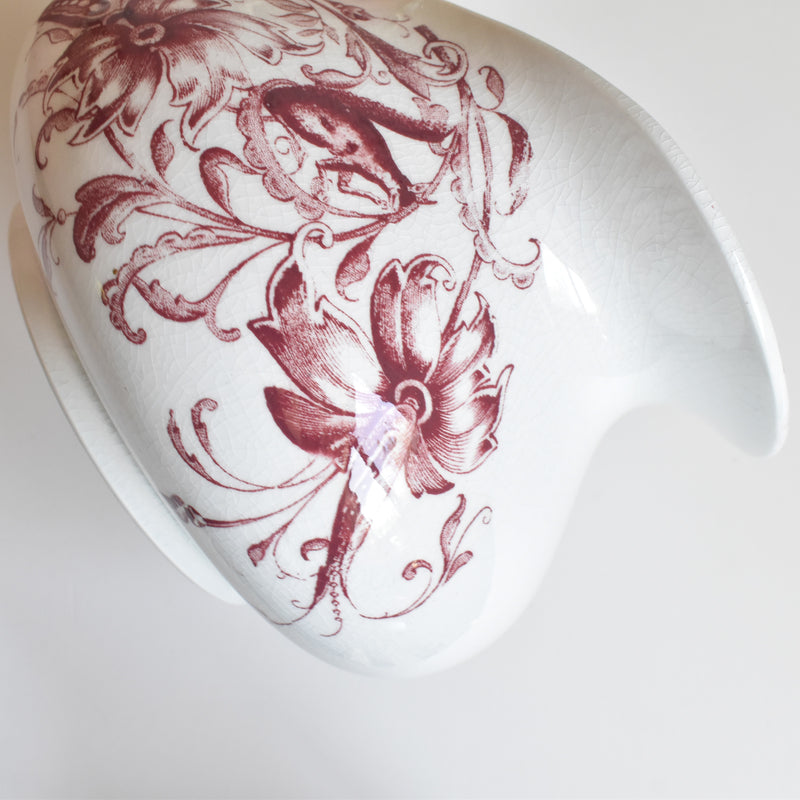Antique Pitcher Red Flower