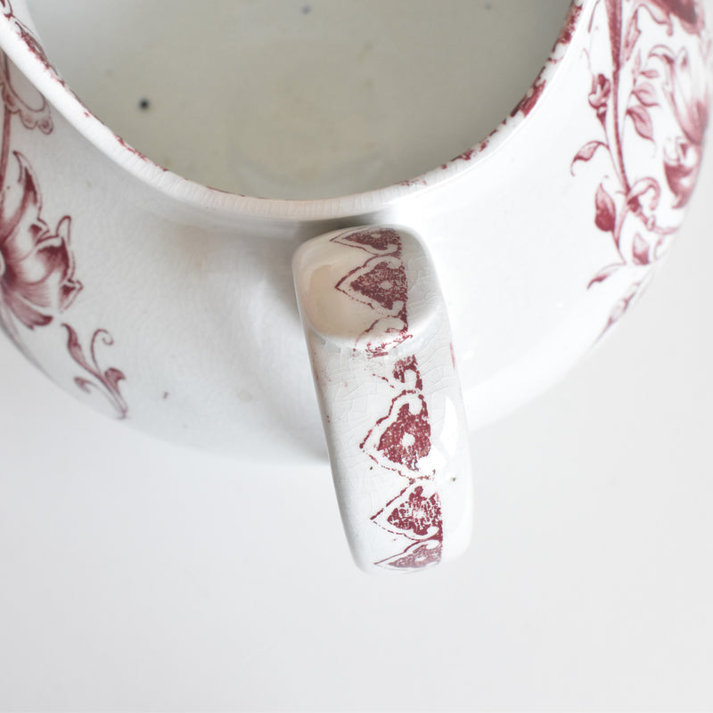 Antique Pitcher Red Flower