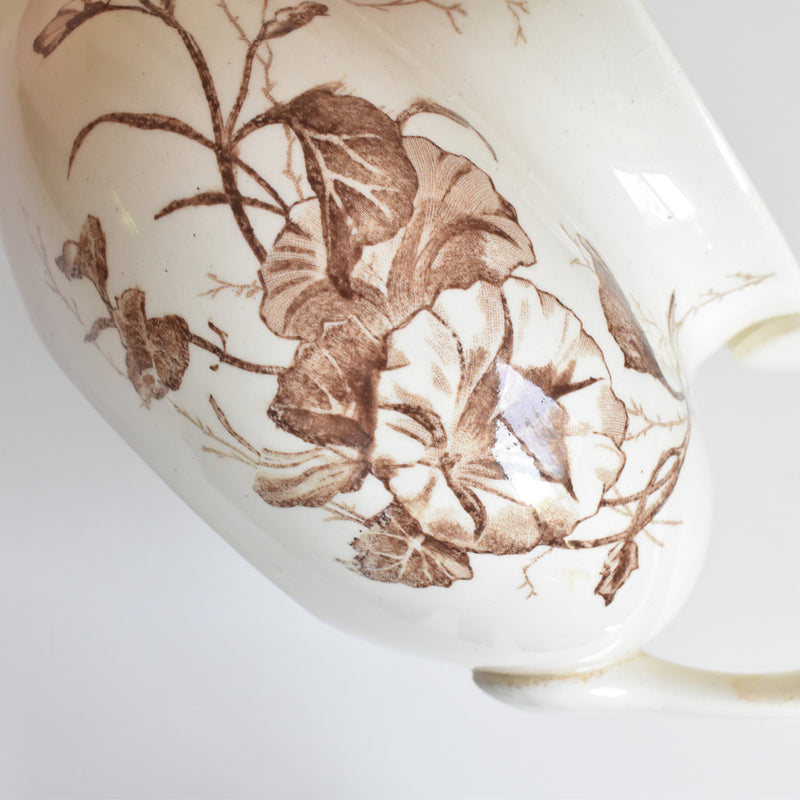 Antique Gien Pitcher, Fleurs Variées