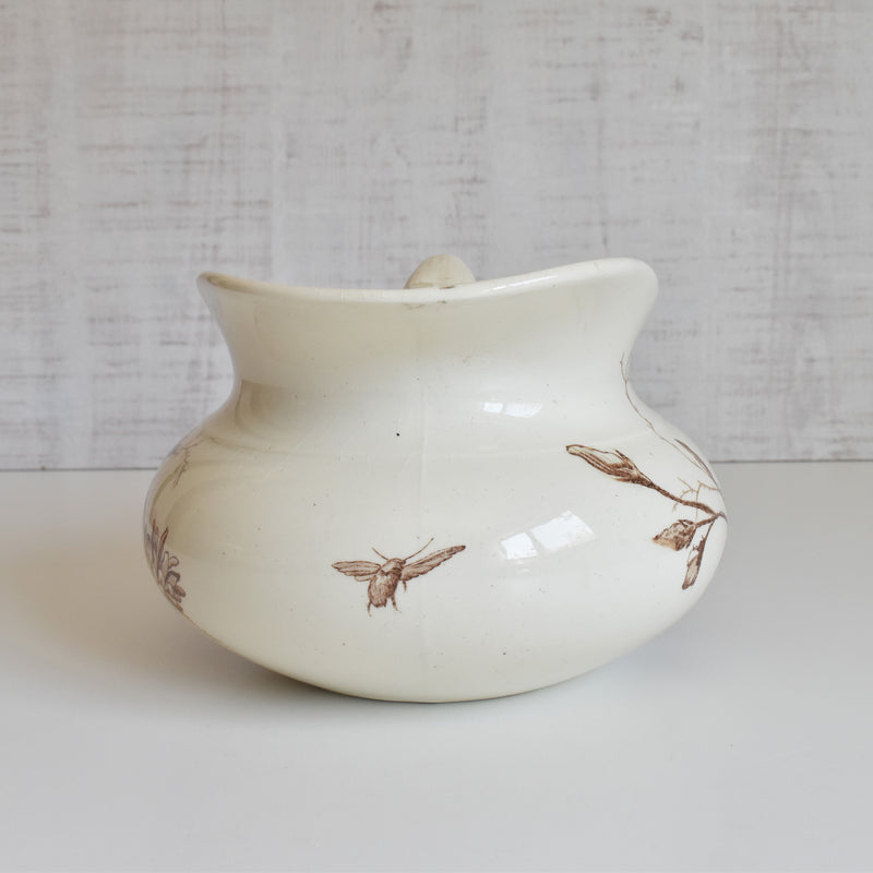 Antique Gien Pitcher, Fleurs Variées