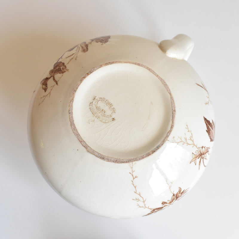 Antique Gien Pitcher, Fleurs Variées