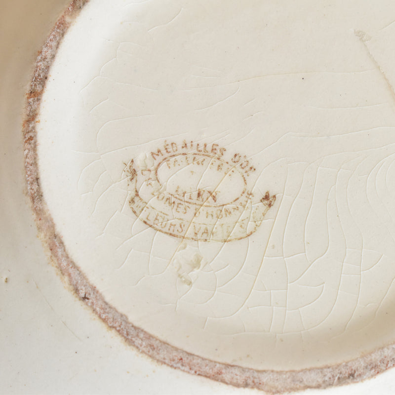 Antique Gien Pitcher, Fleurs Variées