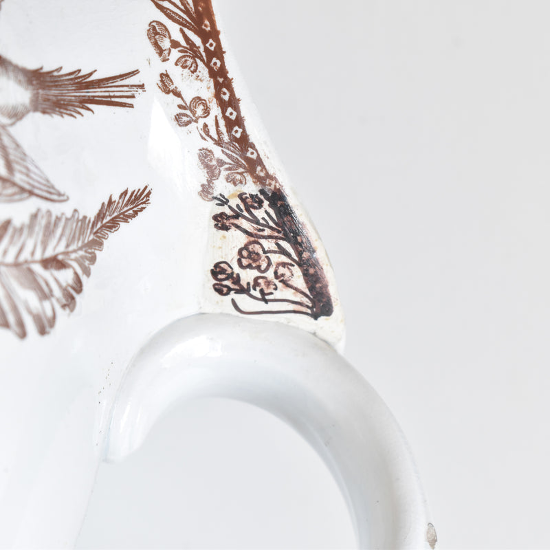 Antique Pitcher F.F Pecquessonne Roseaux