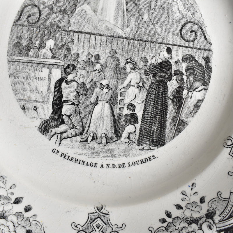 Antique Decorative Plate Creil et Montereau L.M&Cie / Pélerinages n°8