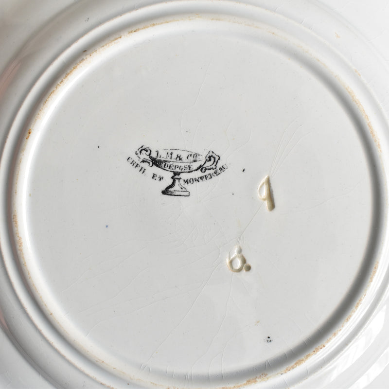 Antique Decorative Plate Creil et Montereau L.M&Cie / Pélerinages n°8
