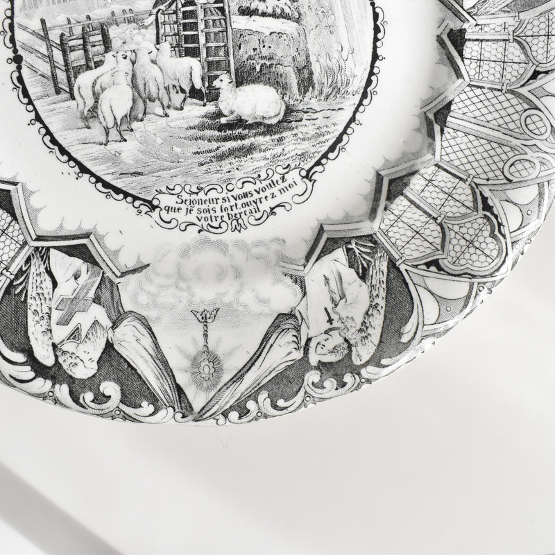 Antique Decorative Plate KG Luneville Seigneur