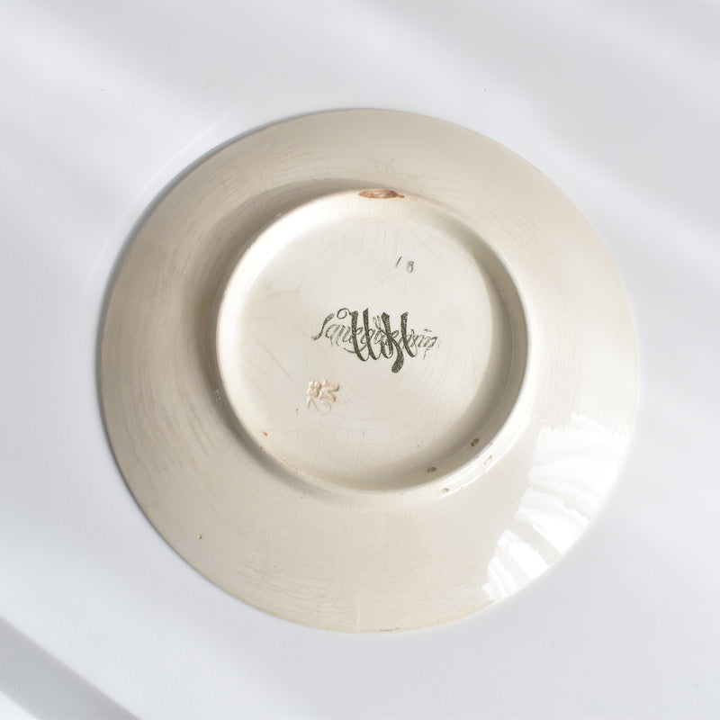 Antique Decorative Plate U&C Sarreguemines Jeanne in the Chesnn Woods