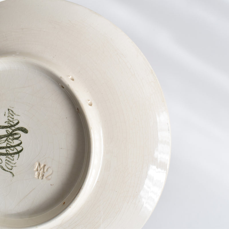 Antique Decorative Plate U&C Sarreguemines Jeanne in the Chesnn Woods